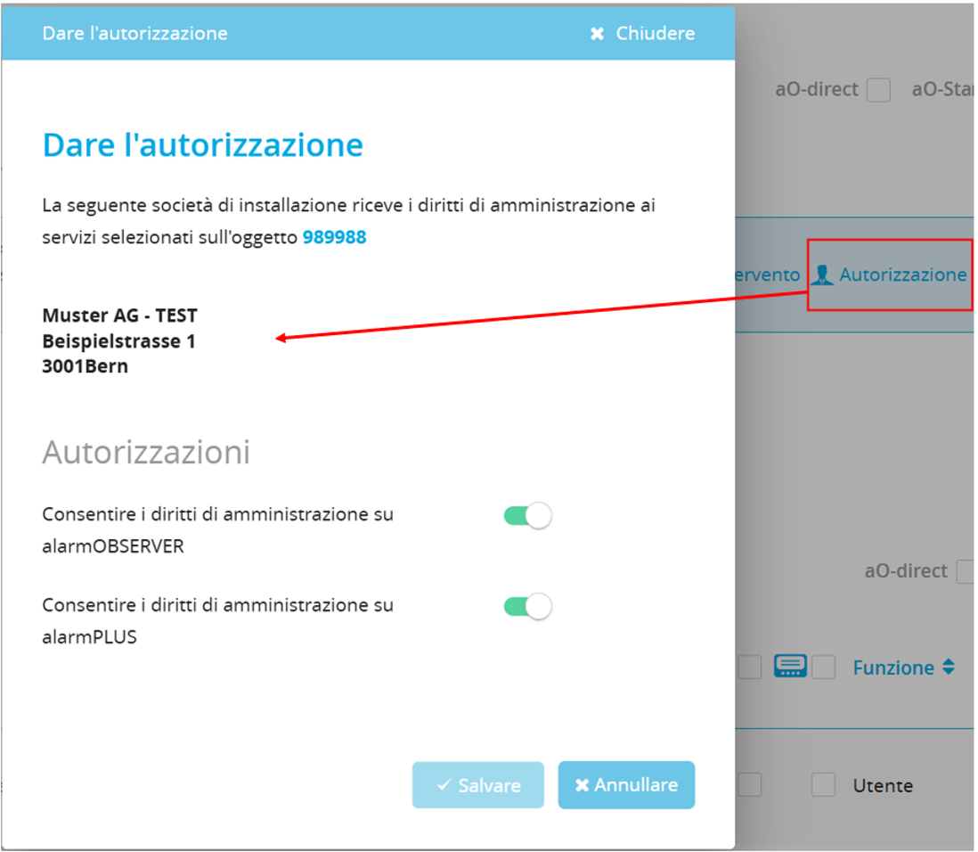 «Dare l’autorizzazione» – TUS AIN